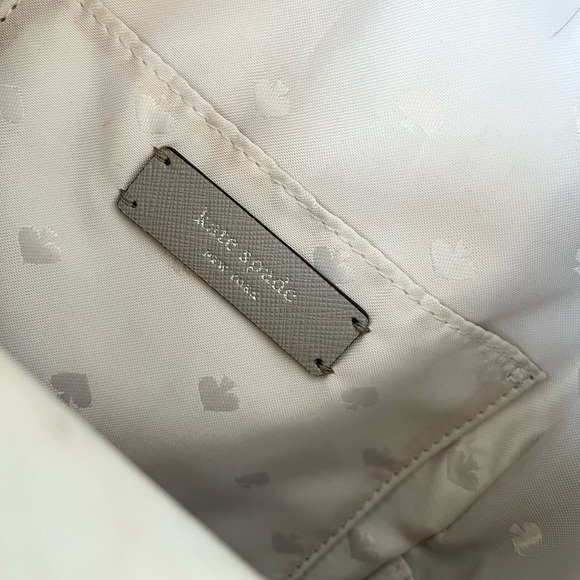 Kate Spade Bag Women’s Gray Leather Mini Cameron Backpack Convertible Straps - Picture 8 of 13